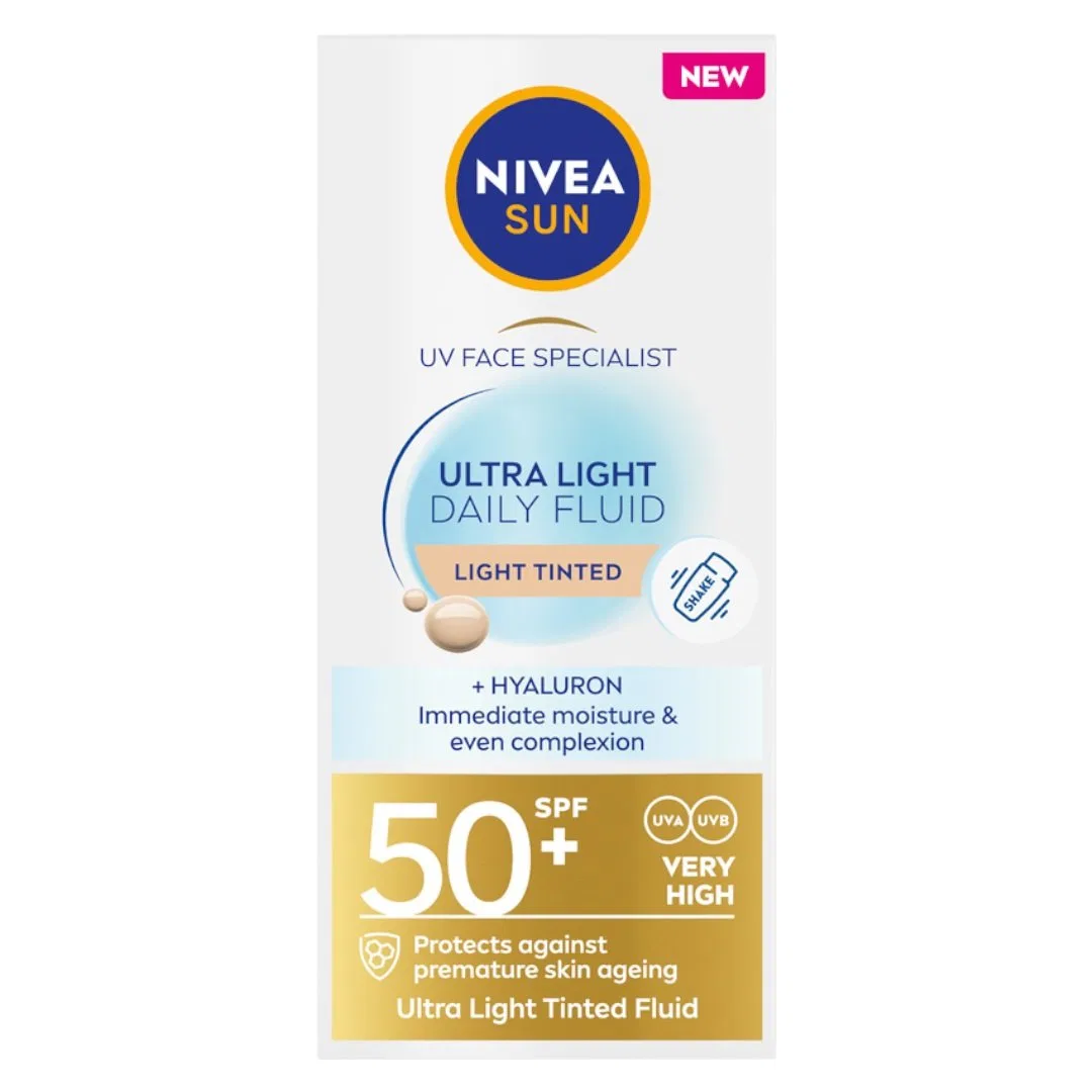 Солнцезащитный флюид для лица SPF50+ Light Tinted Nivea, Light Tinted