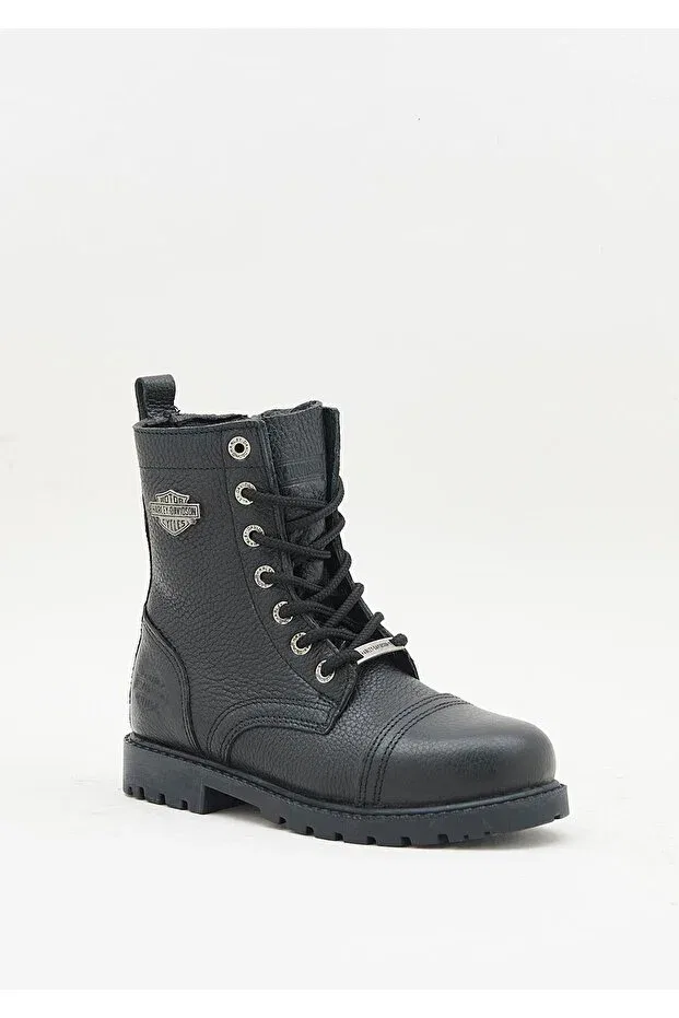 Детские ботинки для девочек кожаные Colmar f kids black leather boots Harley Davidson, Black — фото 2