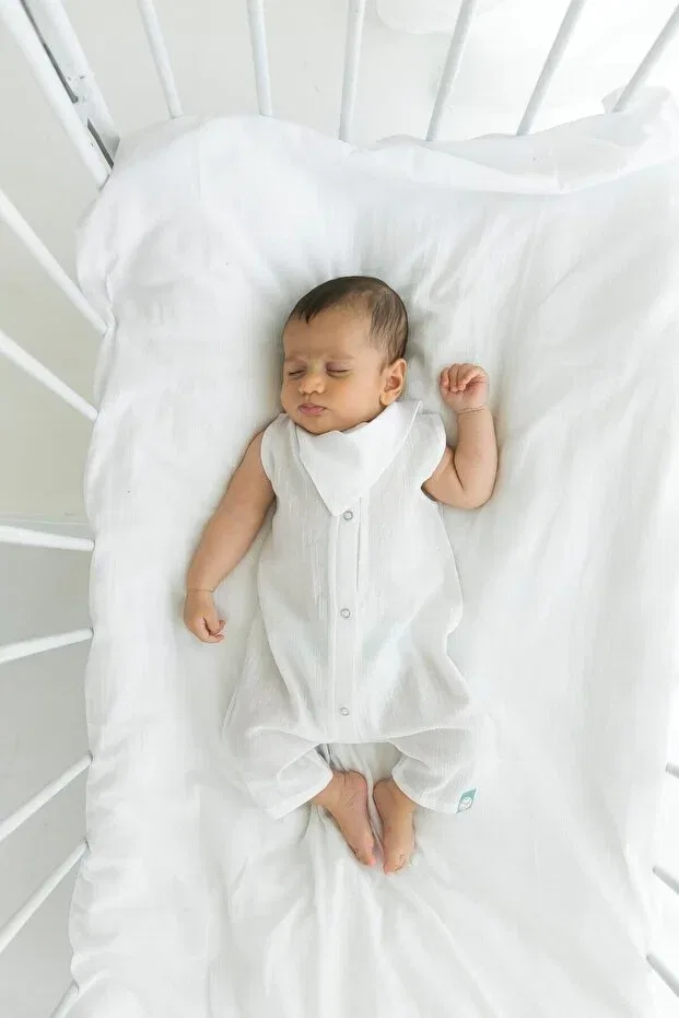 Детский комбинезон для новорожденных хлопковый Beyzbaby, White — фото 2
