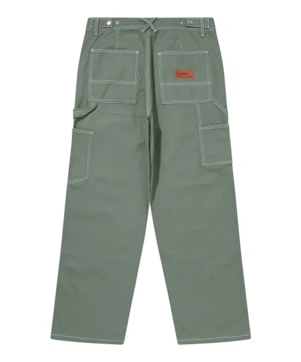 Хлопковые рабочие брюки с двойным коленом, Superdry, хаки — фото 3