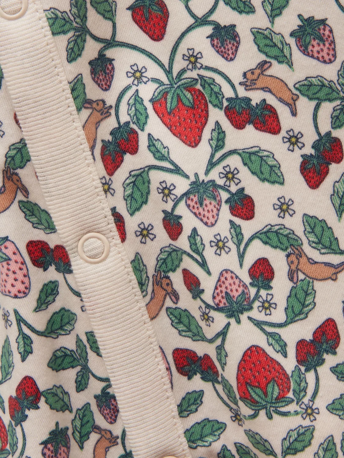 Боди для новорожденных Razamataz Cream Strawberries Joules, кремовый с клубникой — фото 4