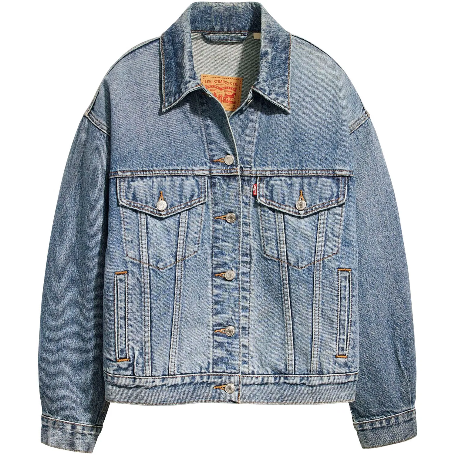Женская джинсовая куртка оверсайз с отложным воротником Levi's, Turning Heads — фото 3