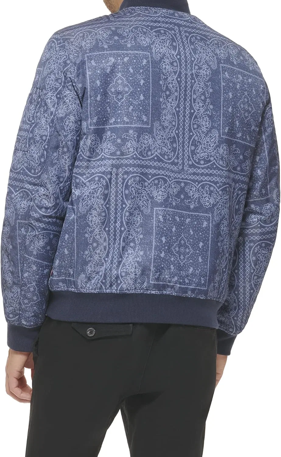 Мужская куртка-бомбер с принтом Faded Blue Bandana Ma-1 Filled, Levi's — фото 4