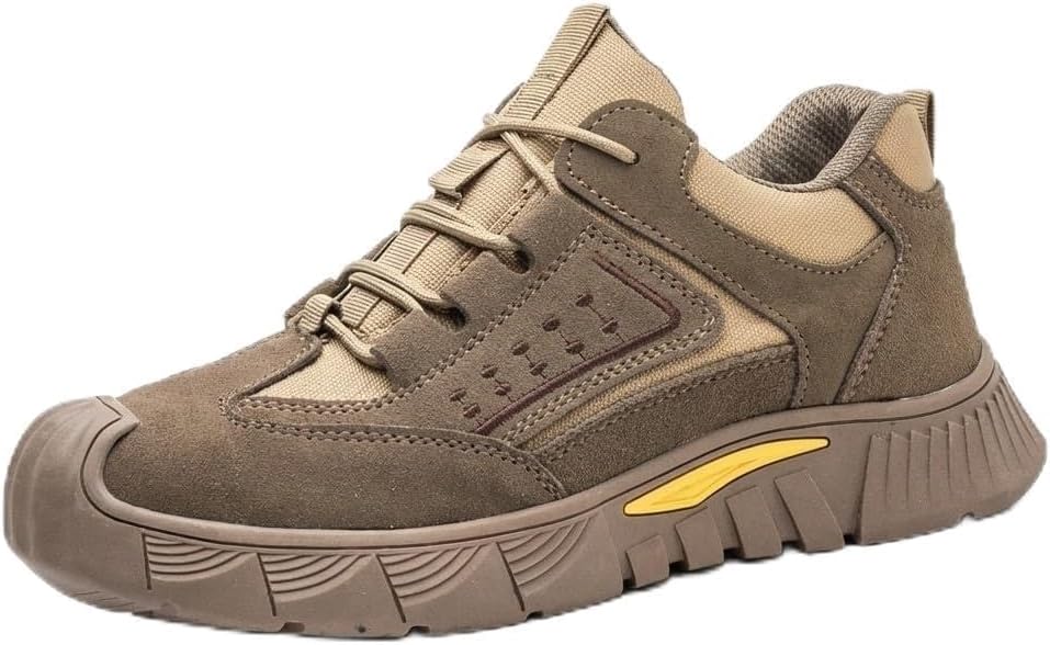 

Мужская стальная обувь с защитой на носках, глубокие вырезы, противопроколывающие дышащие кроссовки для мужчин, промышленная и строительная, легкая, комфортная, устойчивая к скольжению, черная, американские размеры 6-12 Flowergirr