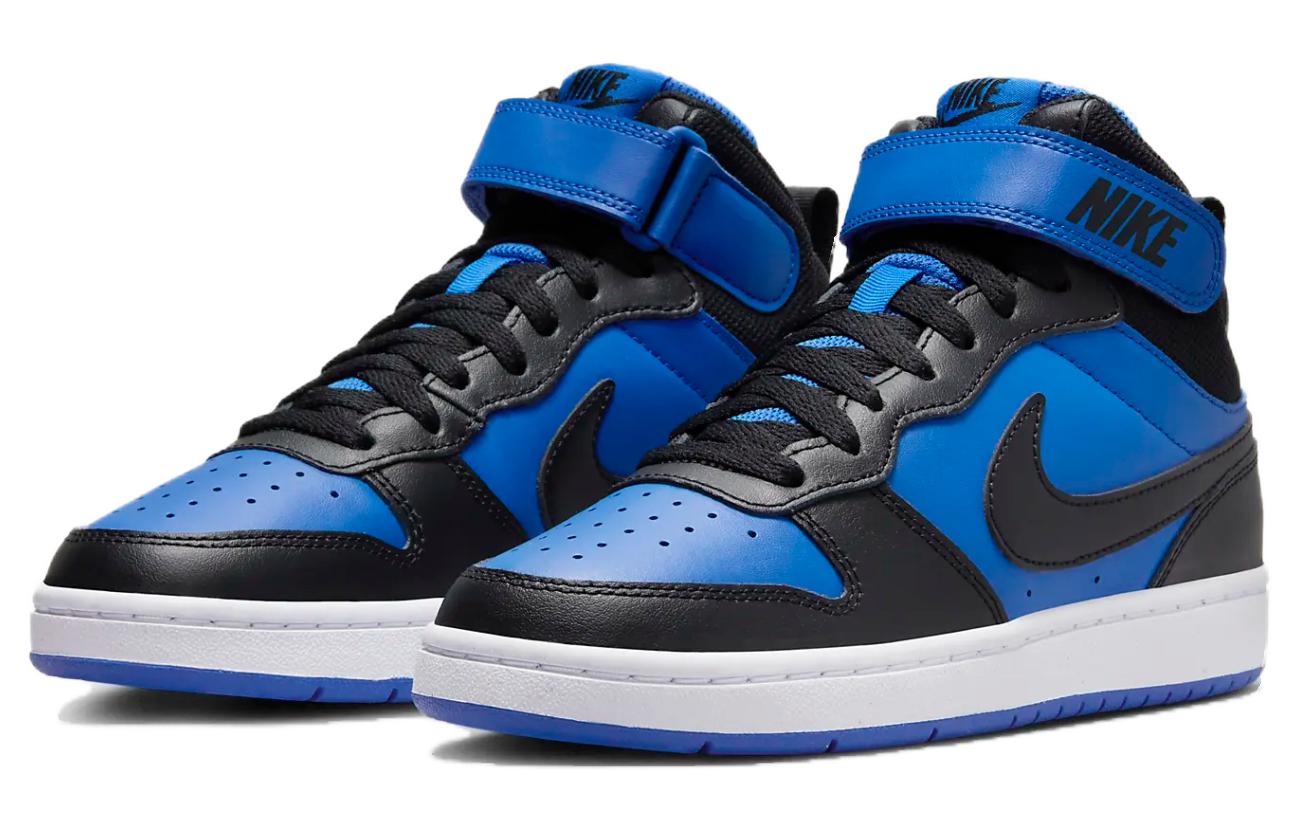 Кроссовки Nike Court Borough Mid 2 GS 'Black Game Royal' Синий Черный — фото 2