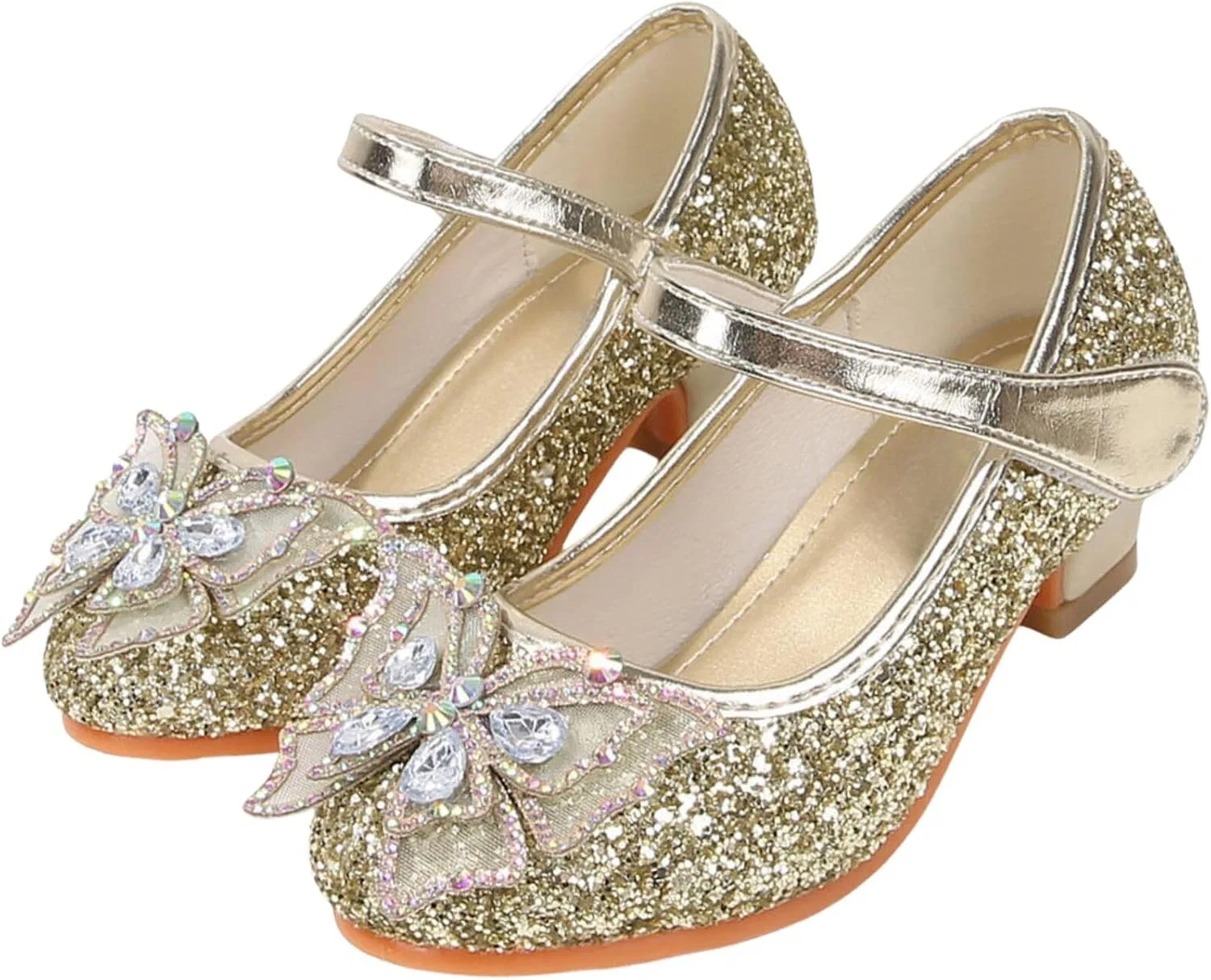 Детские туфли для девочек с блестками Princess ZOUPREME, Blue