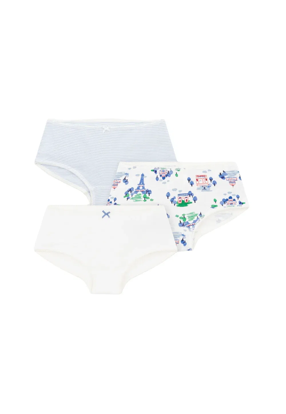 Комплект из 3 трусов Petit Bateau, White Multicolor