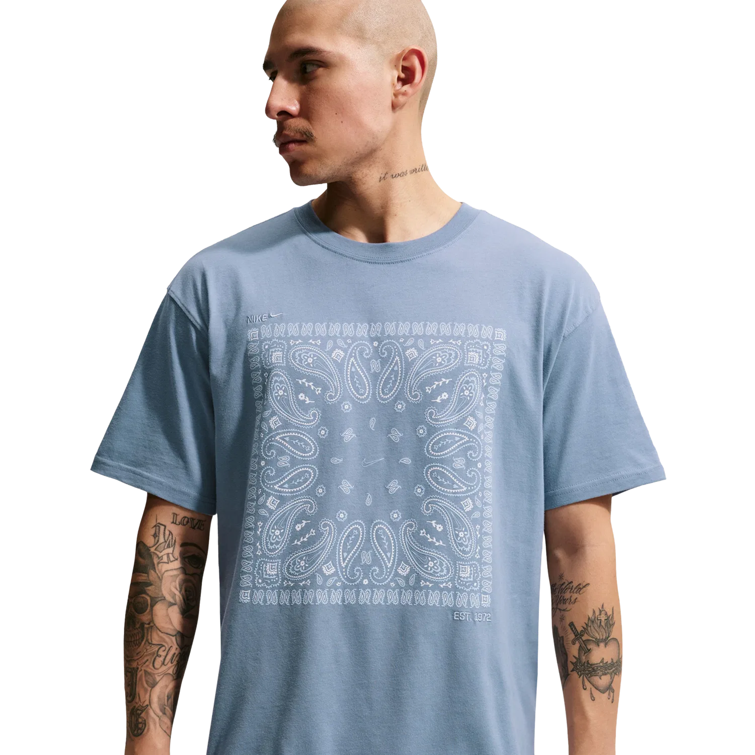 Мужская футболка с коротким рукавом с принтом Max90 Nike, Blue/White — фото 3