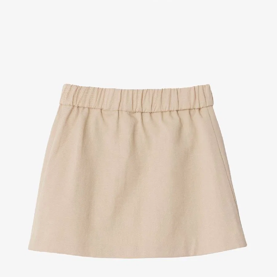 Юбка плиссированная из хлопкового смесового материала Burberry, Pale Stone — фото 2