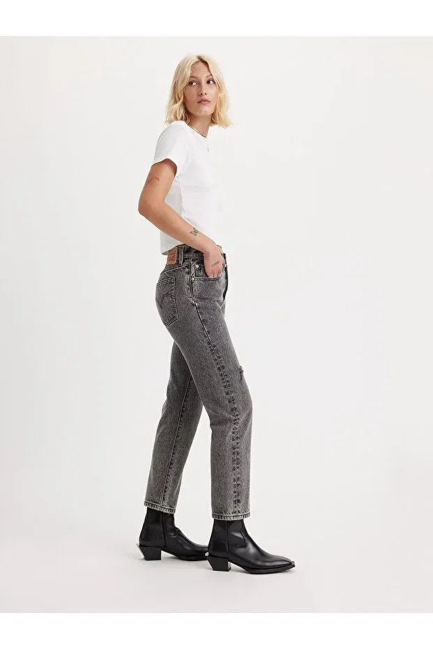Женские джинсы кроп из денима 501 crop local tr Levi'S, Blacks — фото 2