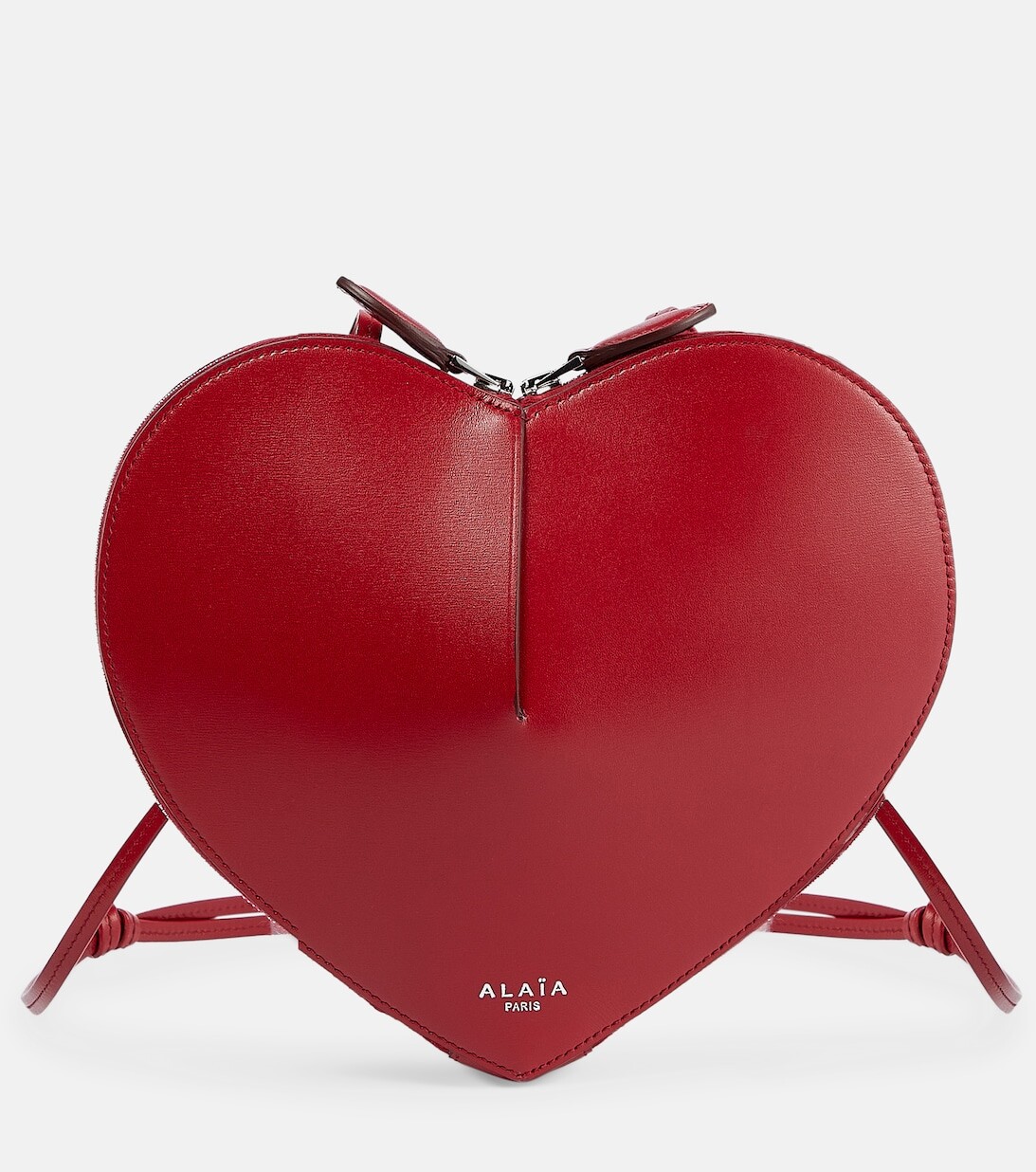 Сумка Alaïa Cœur Small leather shoulder, красный — фото 2