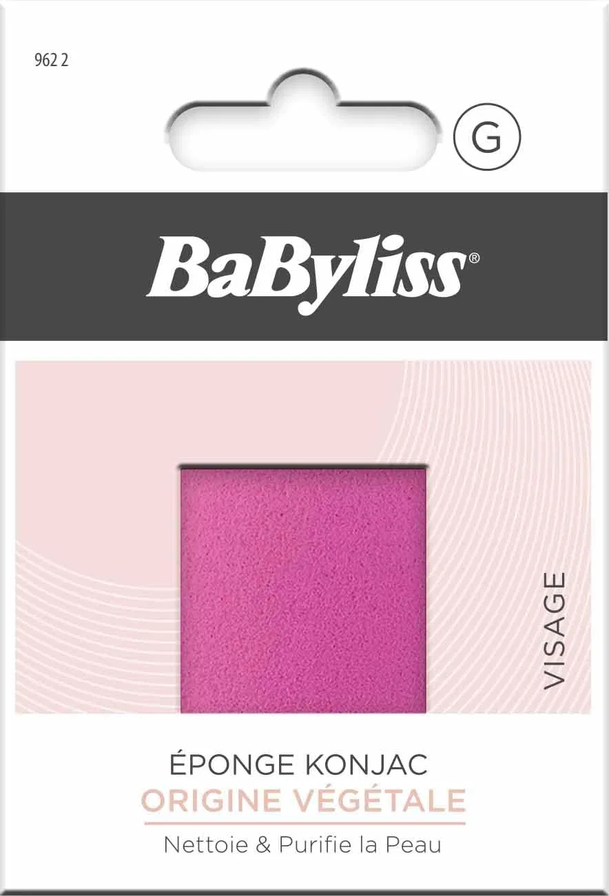 Губка для лица Konjac, BaByliss, 1 шт, 12 см