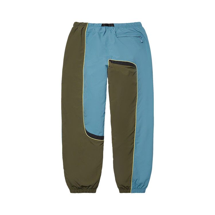 Спортивные брюки Supreme S Paneled Belted Track Pant 'Olive' — фото 2