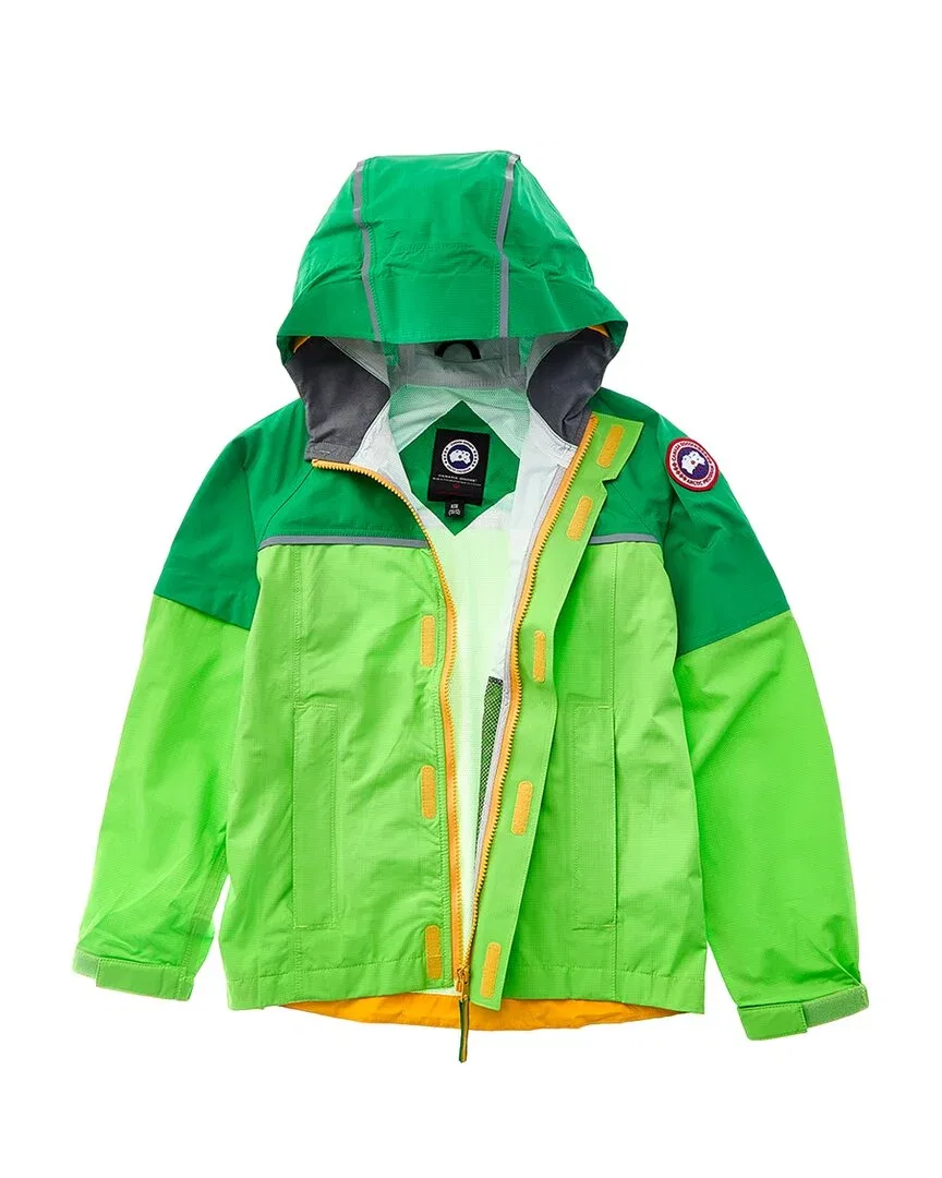 Детская куртка с капюшоном Canada Goose Lawson Jacket, зеленый — фото 2