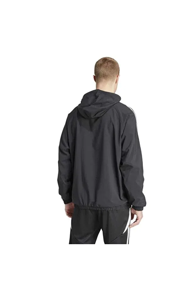 Мужская куртка с капюшоном из полиэстера Tiro 24 Adidas, Black — фото 4