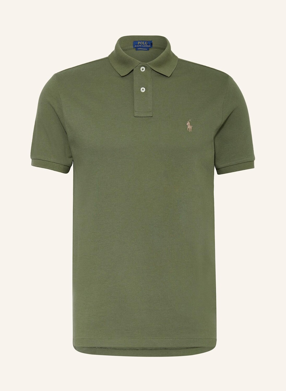 

Рубашка поло узкого кроя из пике на заказ POLO RALPH LAUREN, зеленый