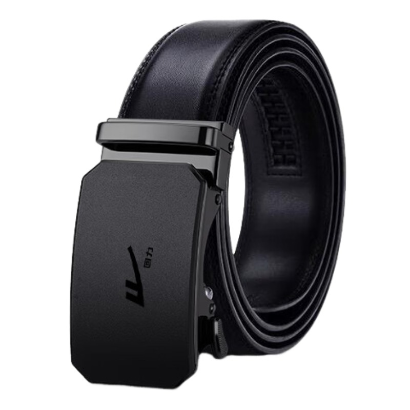 

WARRIOR Стильный мужской кожаной ремень с автоматической пряжкой, Business Black