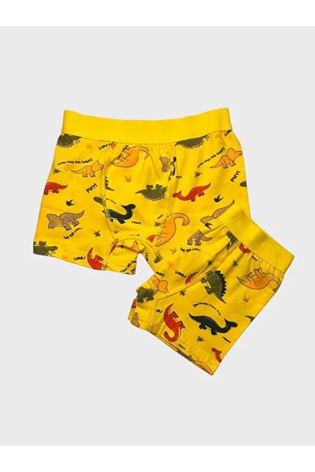 Детские боксеры для мальчиков с принтом Elmas Kids, Yellow