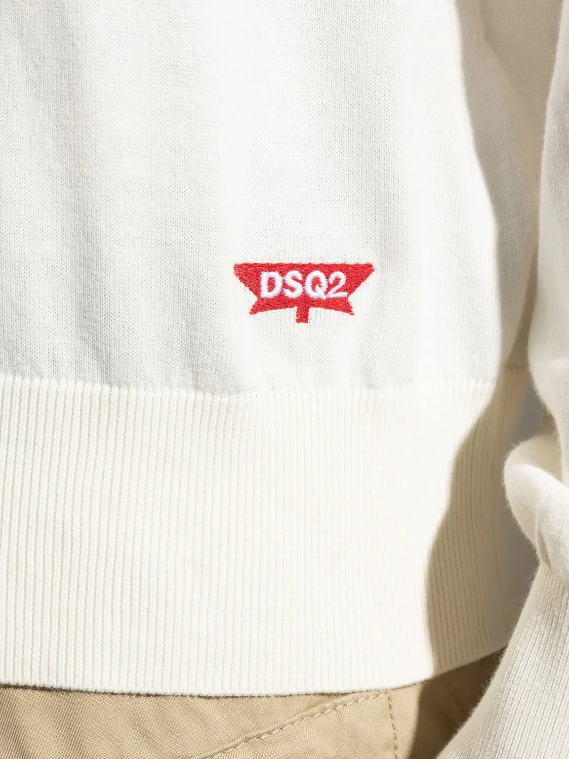 Пуловер из 100% хлопка DSQUARED2, белый — фото 3