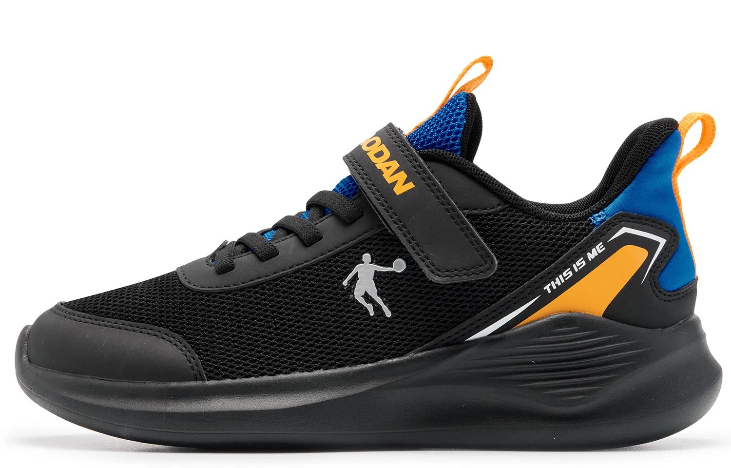 Детские кроссовки с защитой от скольжения и износа QIAODAN, Black Blue