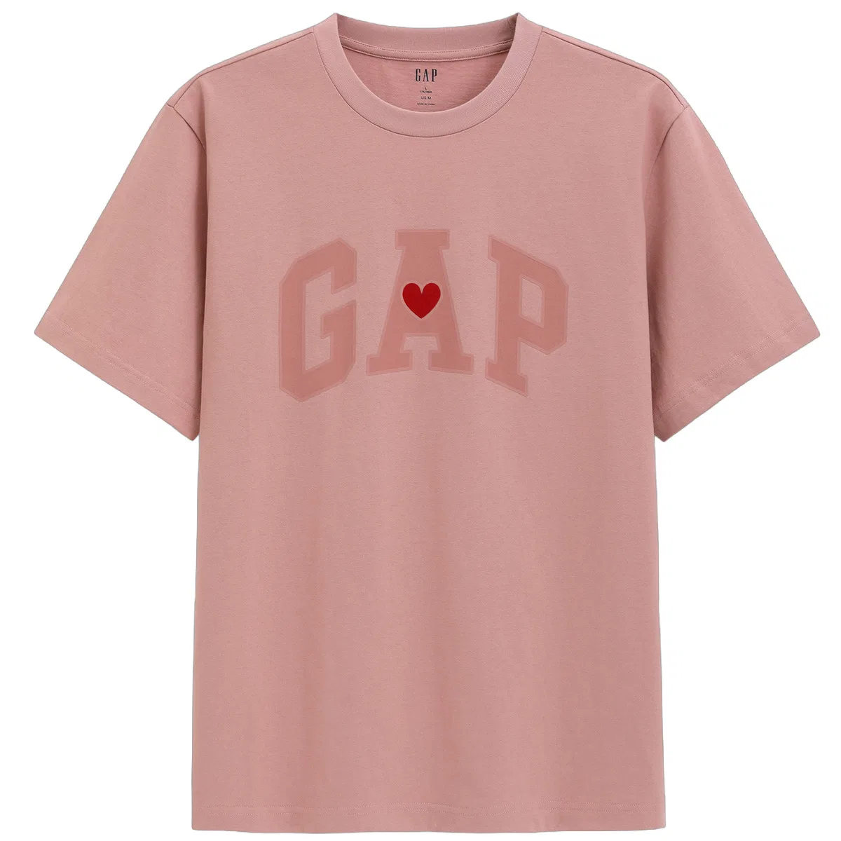 Футболка с круглым вырезом, унисекс, GAP, Pink