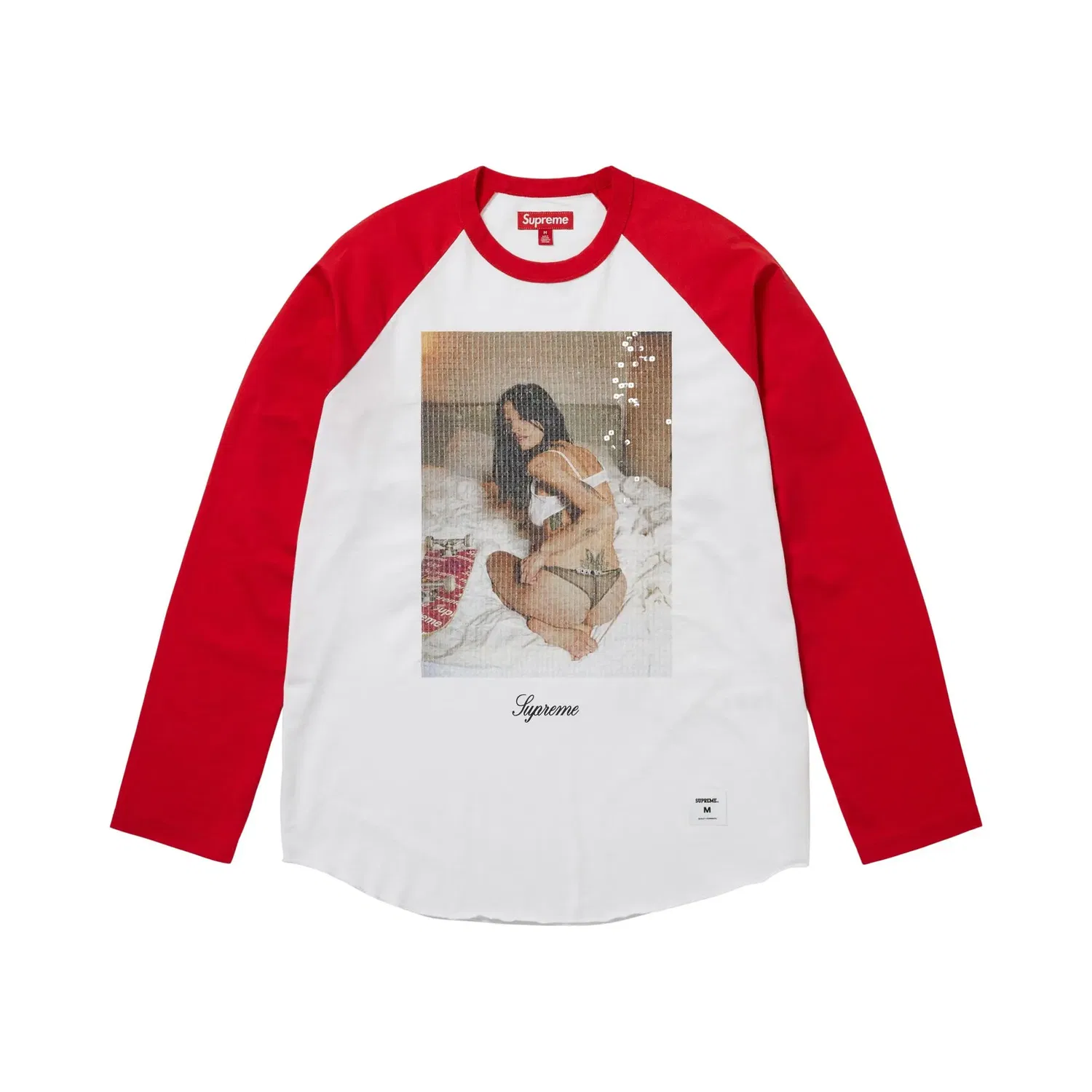 Лонгслив с принтом Supreme x Larry Clark Sequin Raglan, Red