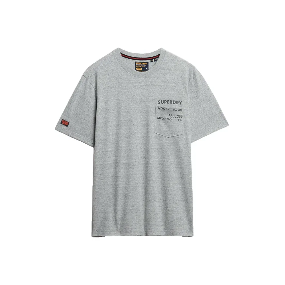 Футболка Superdry Utility Loose Fit с коротким рукавом, серый — фото 2