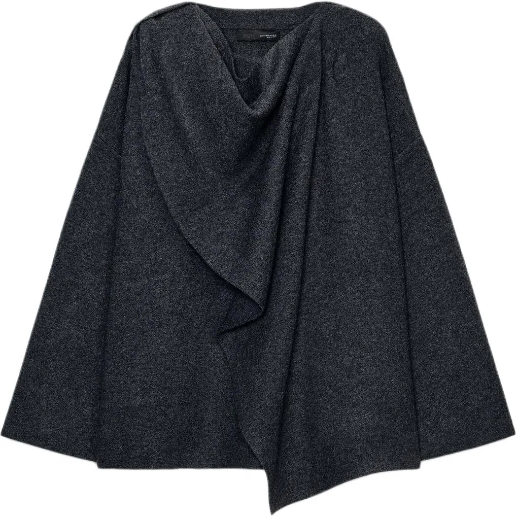 Женское пальто-накидка модель Cloaks, ZARA, Gray
