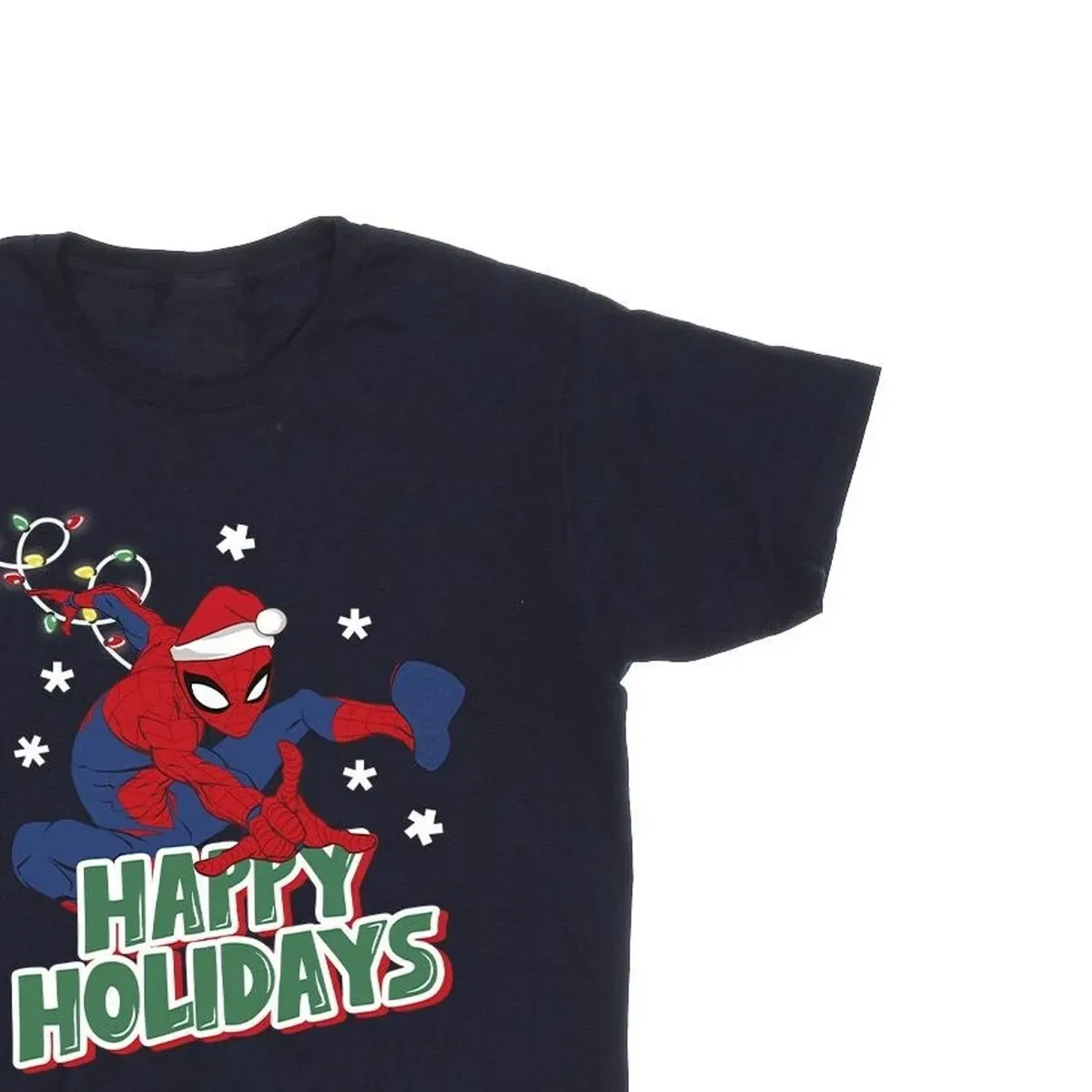 Хлопковая футболка Happy Holidays Spider-Man, Navy — фото 2