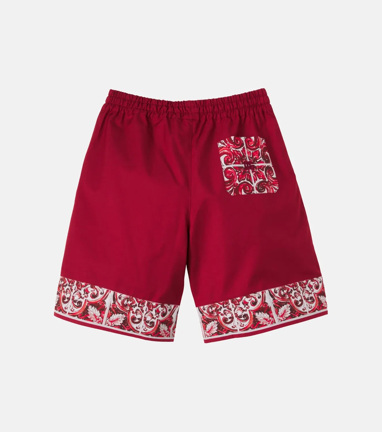 Шорты хлопковые Майолика Dolce&Gabbana Kids, красный — фото 3