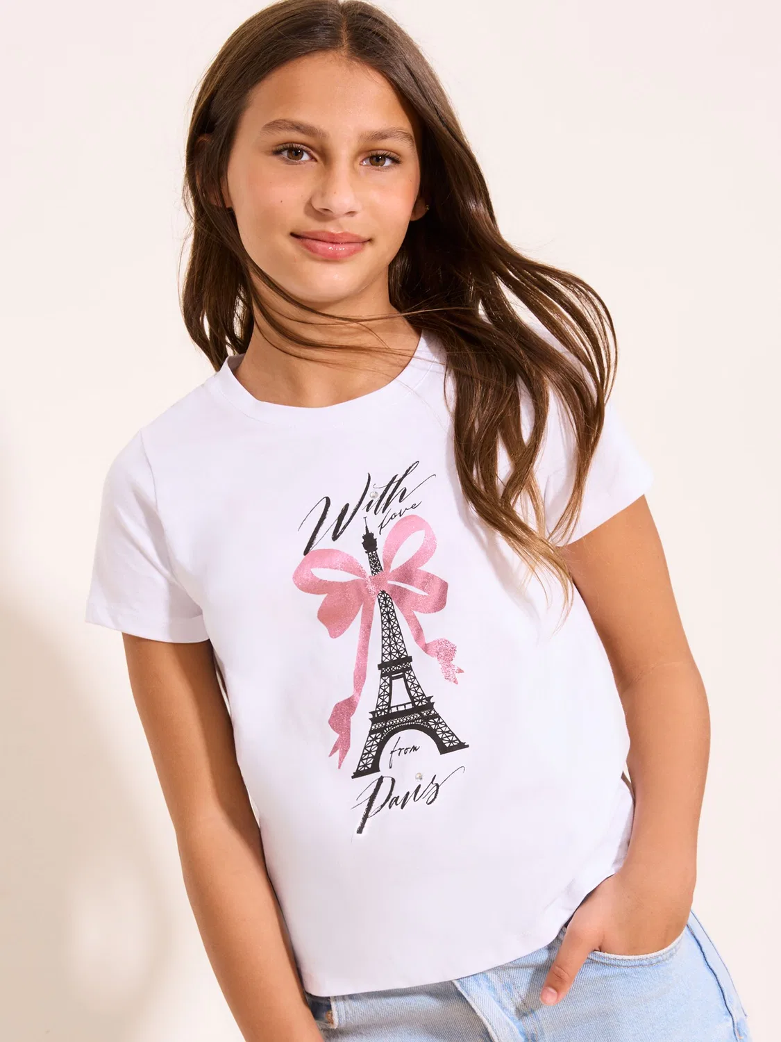 Футболка с графическим принтом Paris Lipsy, белый