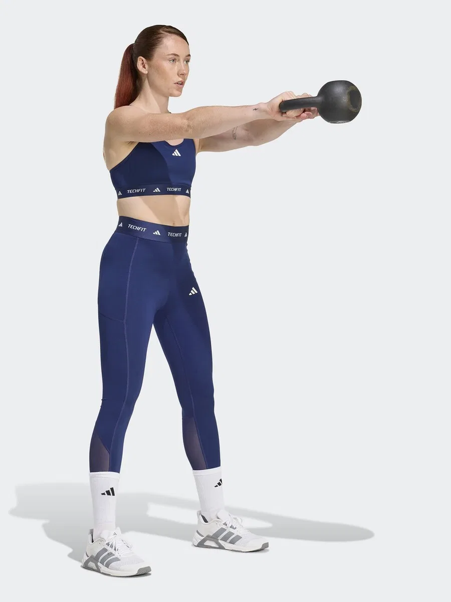 Спортивный бюстгальтер-бралетт ADIDAS PERFORMANCE темно-синего цвета — фото 2