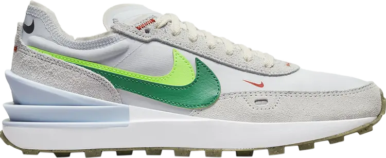 

Кроссовки Nike Wmns Waffle One SE 'Double Swoosh - Grey Green', серый