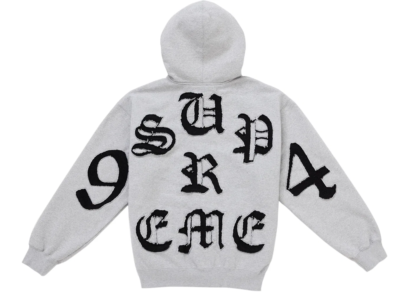 Мужская худи с вырезами на молнии Supreme Sweatshirt, Heather Grey