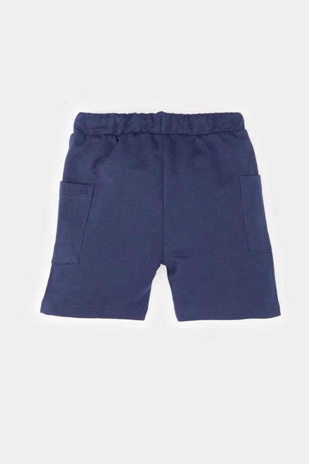 Детские шорты для мальчиков хлопковые Basics Defacto, Navy Blue — фото 4