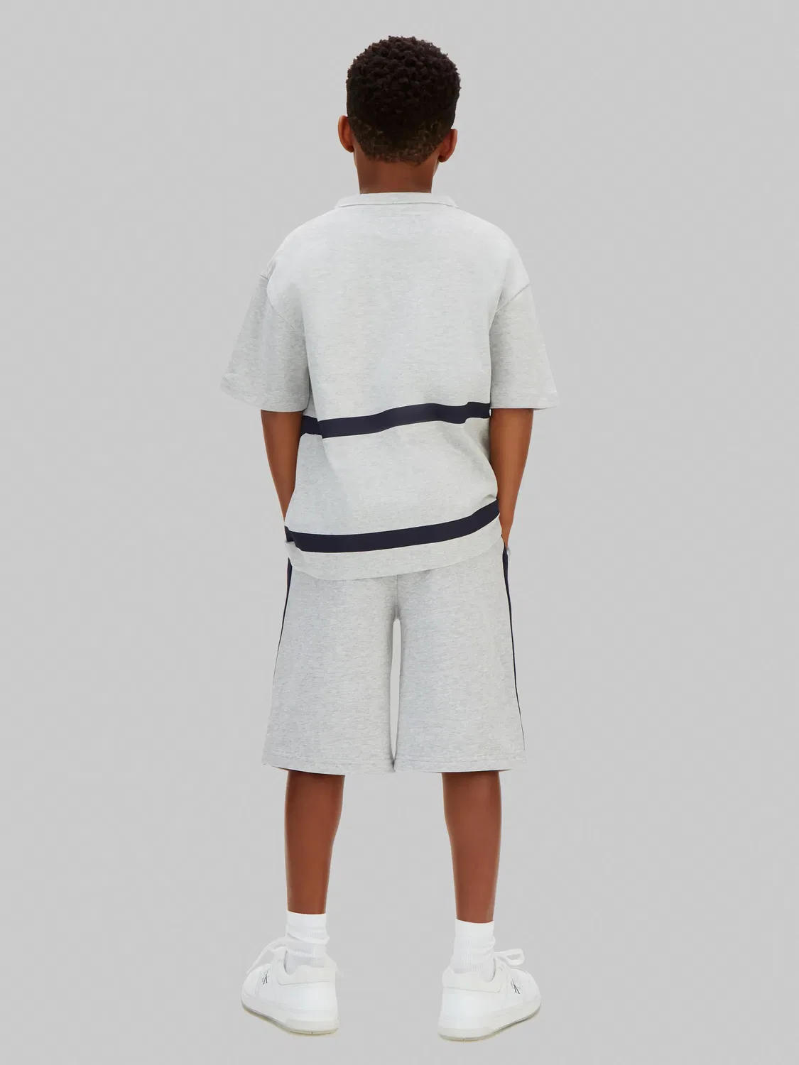 Детские шорты для мальчиков с принтом Varsity Calvin Klein, Gris — фото 2