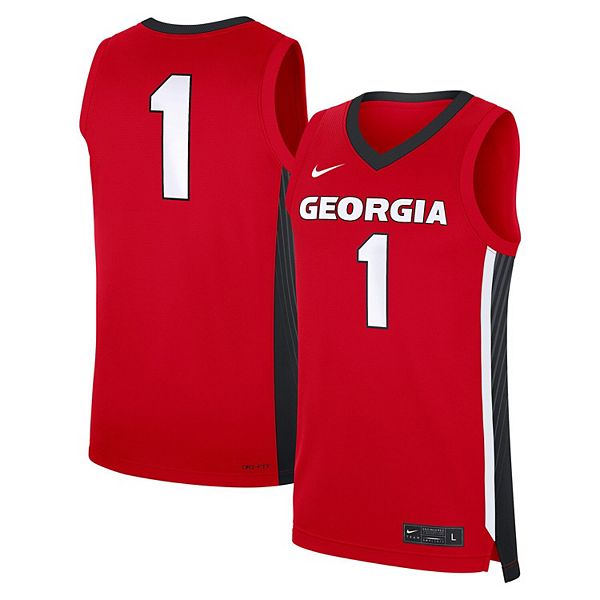 

Мужская футболка #1 red georgia bulldogs road replica jersey Nike