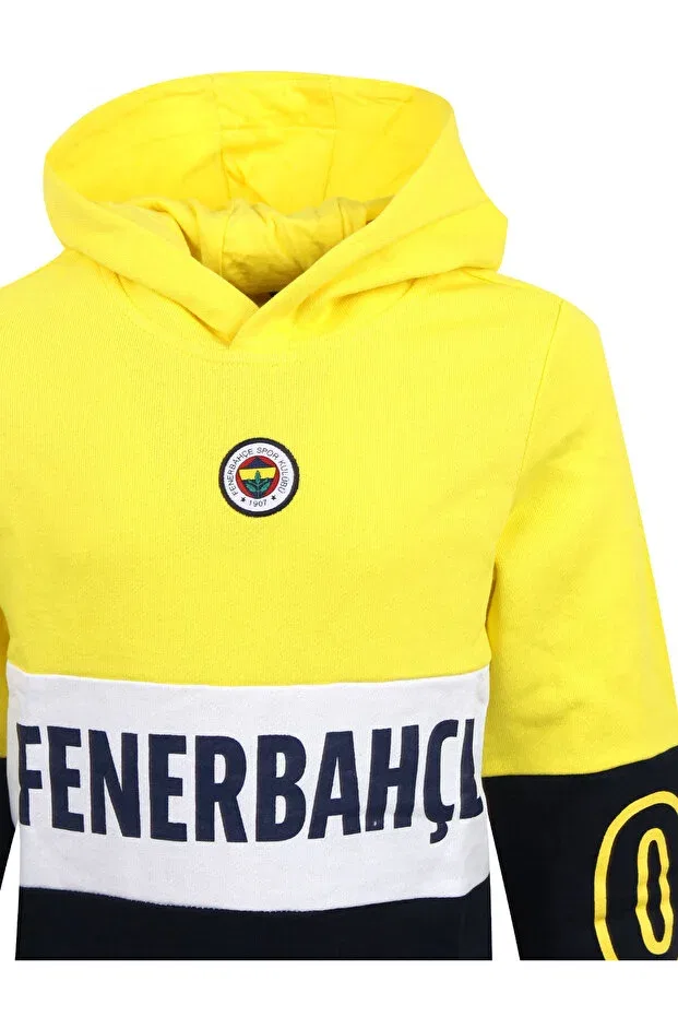 Детские свитшот для мальчиков с принтом Fenerbahçe, Yellow — фото 4