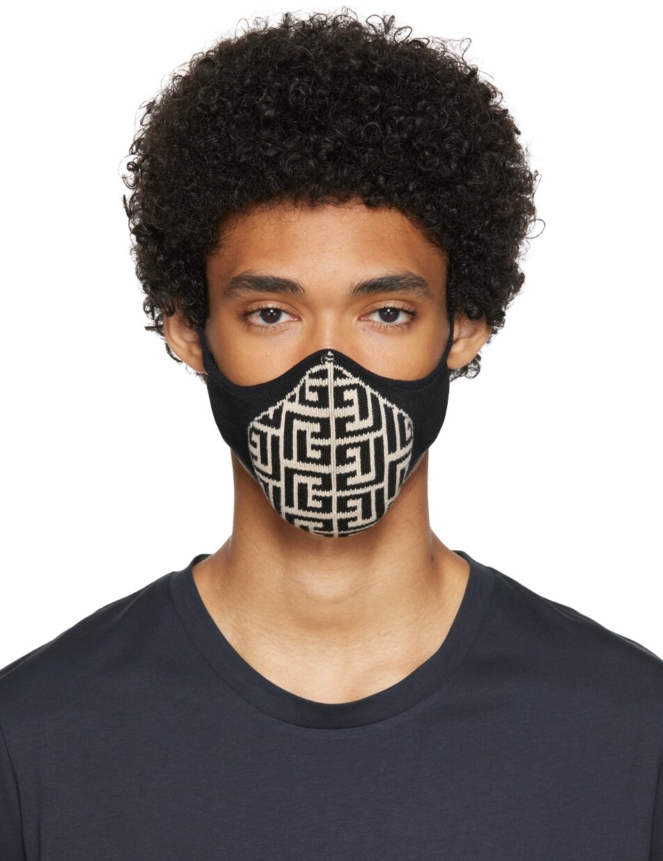

Off-White & Black Monogram Mask Balmain