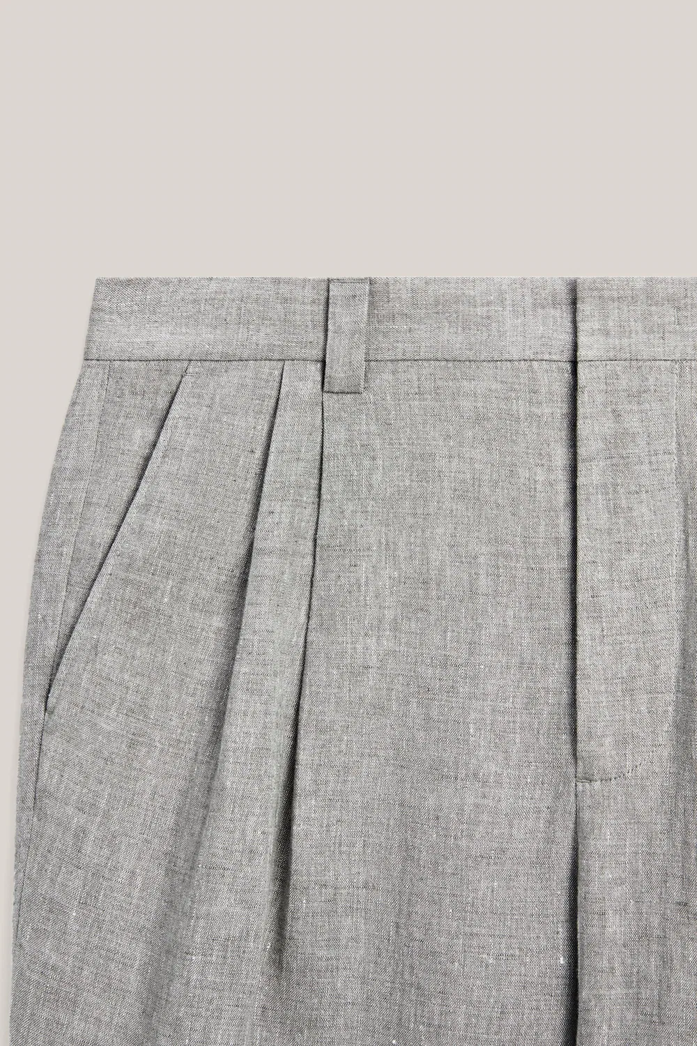 Льняные брюки Total Look - лимитированная серия Massimo Dutti, серый — фото 4