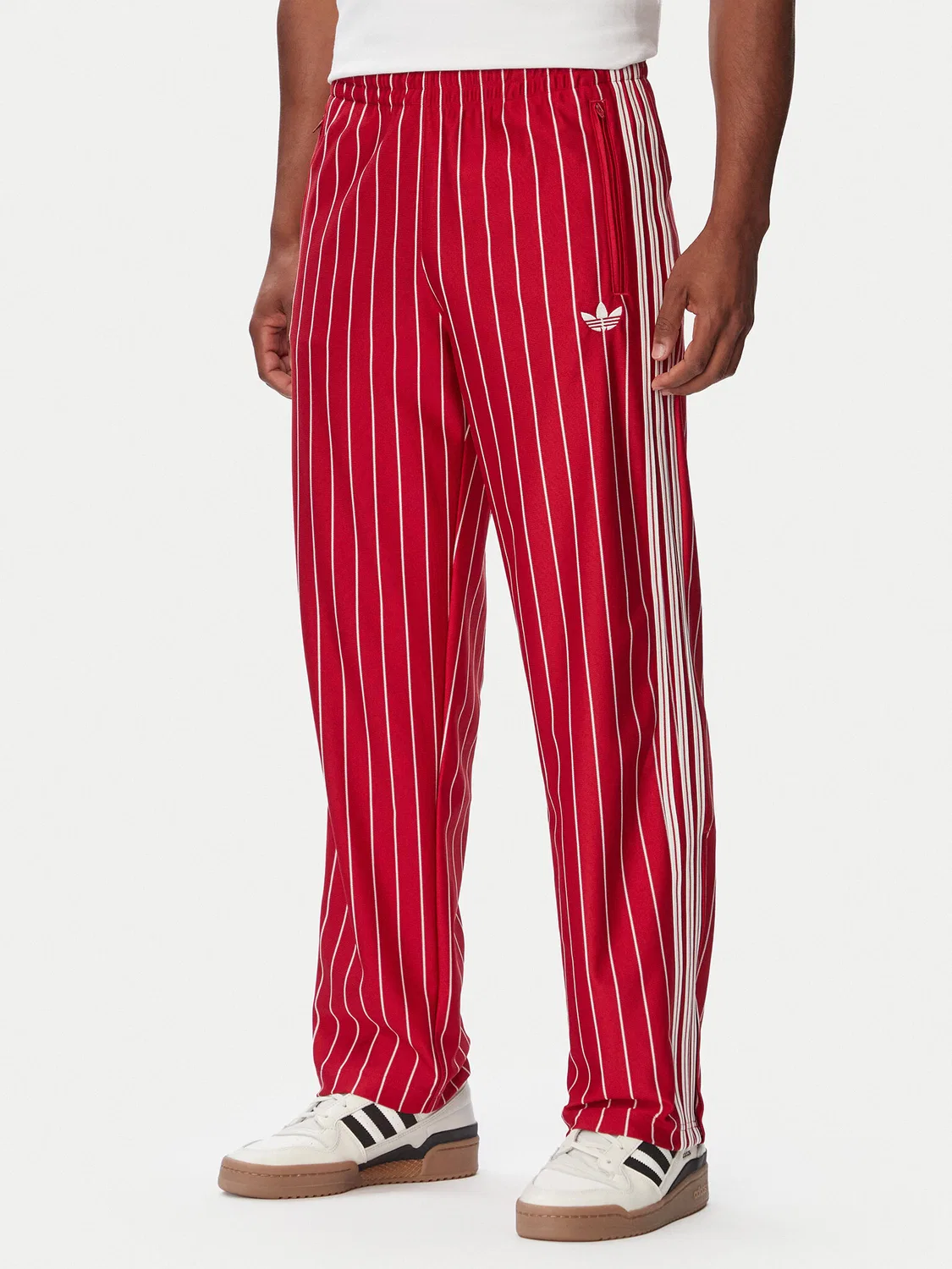 Мужские спортивные штаны стандартного кроя Firebrid Pinstripes Track Adidas, красный