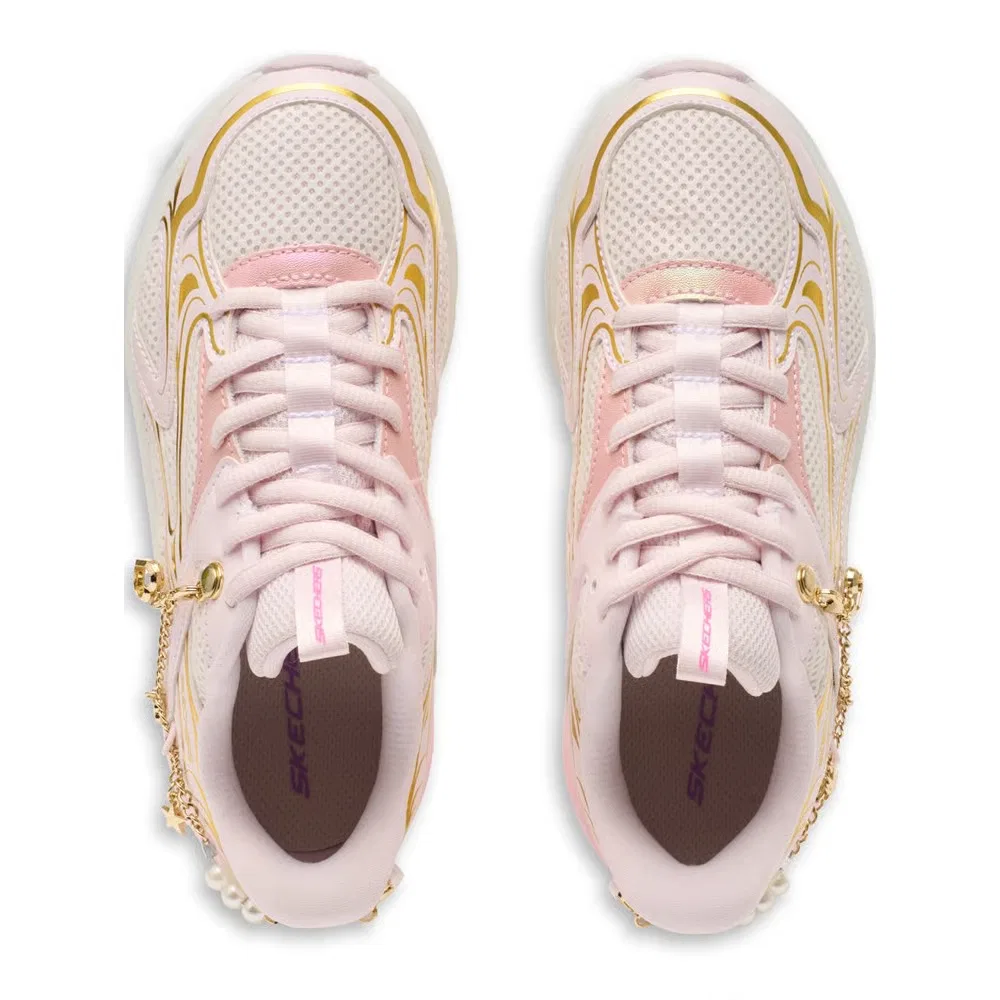 Детские уличные кроссовки S2K Skechers, Pink Metallic Multi — фото 4
