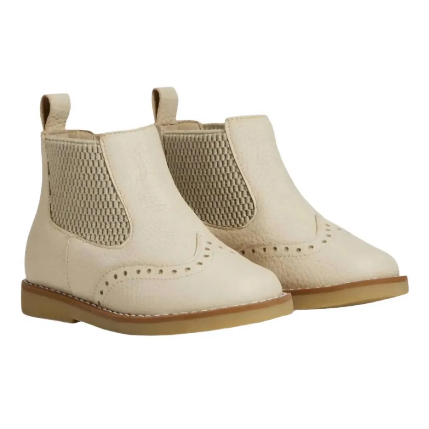 Детские ботинки на щиколотке с эластичными вставками Lou Lou Bootie Elephantito, Cream