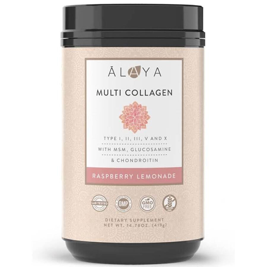 

Коллаген Alaya Naturals Multi Powder MSM + GC Raspberry Lemonade, 419 гр
