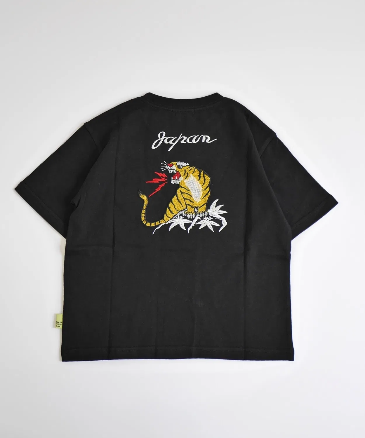 Детская футболка с принтом Tiger Embroidery MAKE YOUR DAY, Off White — фото 4