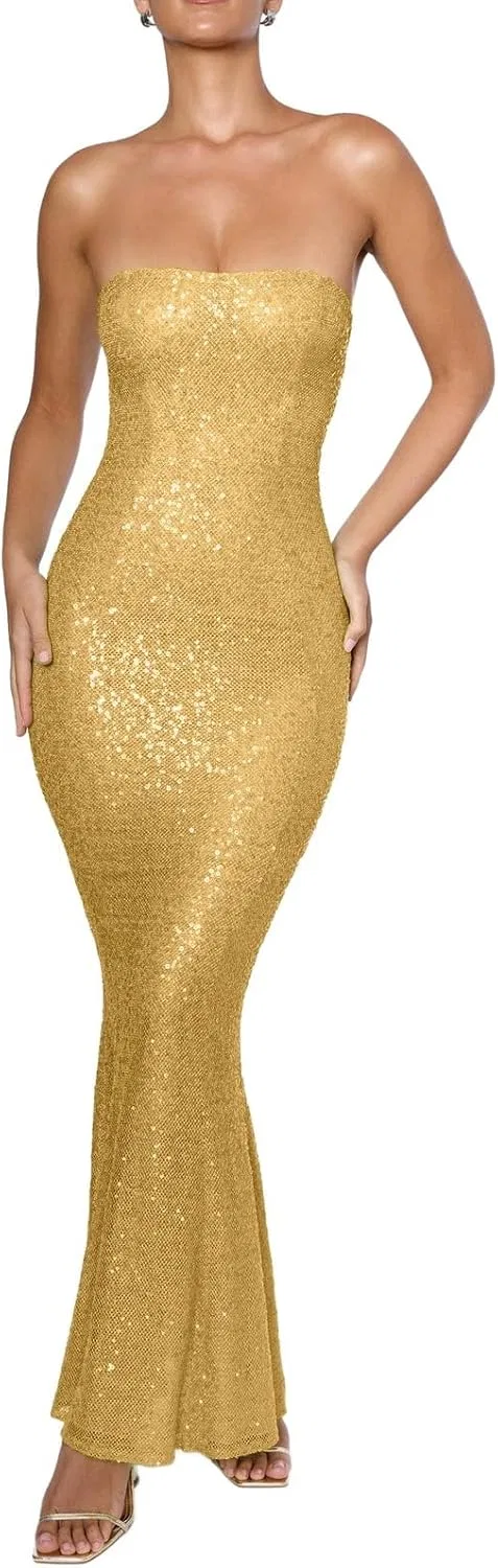 Женское вечернее платье-майка с пайетками, Bodycon, Sleeveless, Black