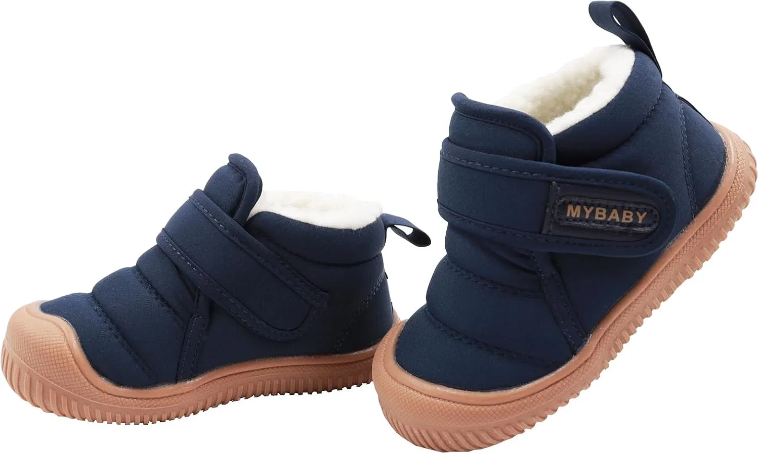 Детские зимние ботинки для мальчиков и девочек с тёплой подкладкой RAYORISA, Navy Blue — фото 2