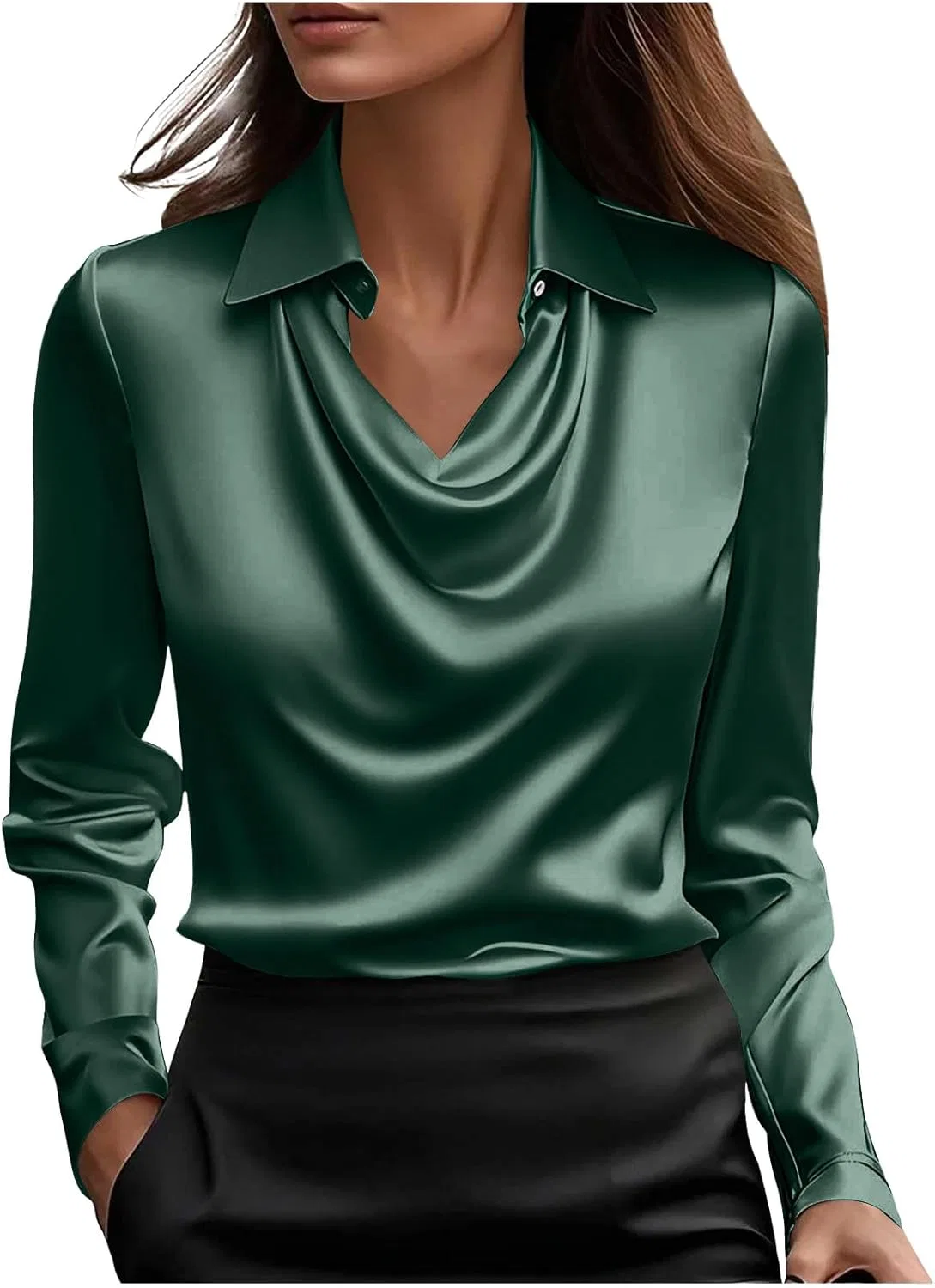 Женская блуза с воротником-качели Pelang, Green