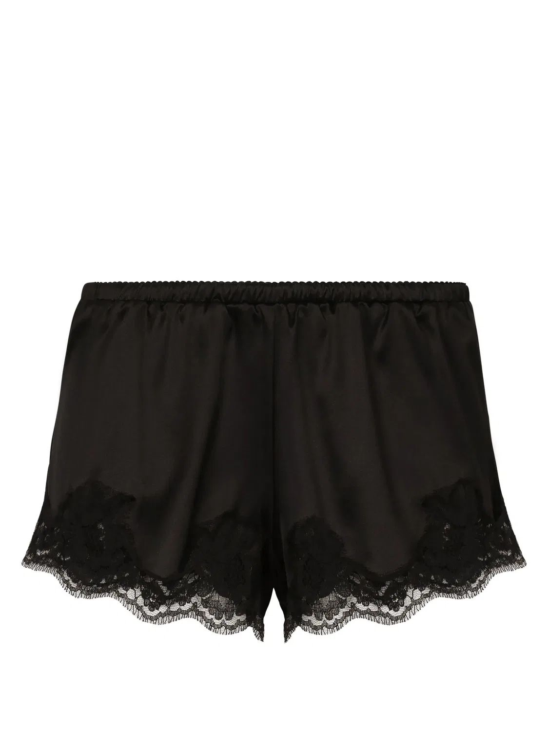 Dolce & Gabbana Трусы с кружевом, сатиновые, черные