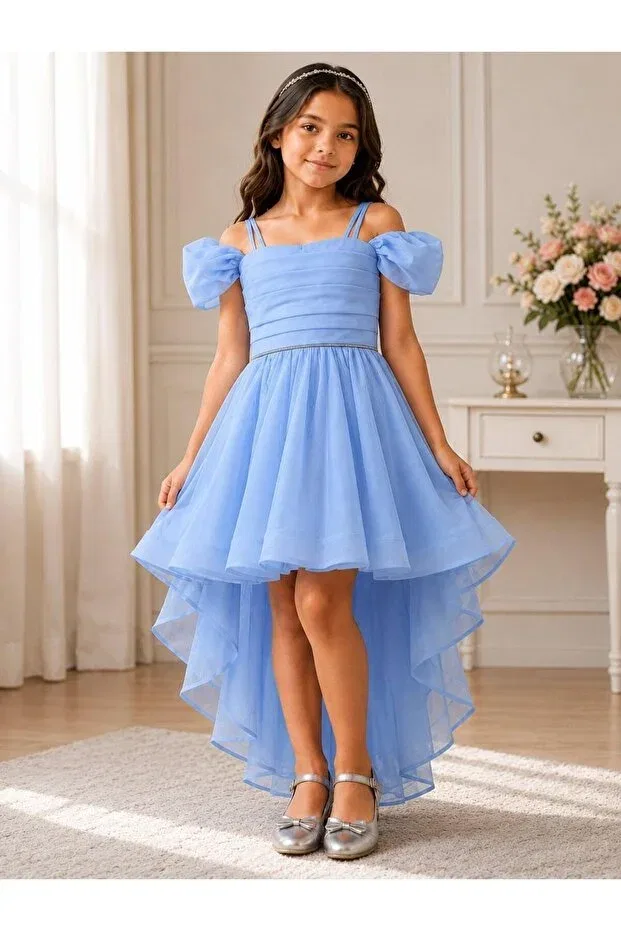 Детское платье для девочек кружевное Alya Butik, Blue